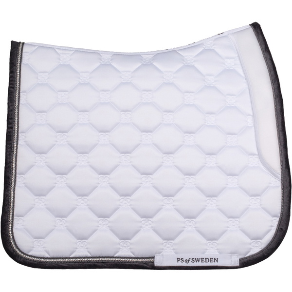 2025 PS of Sweden Vintage Monogram Dressage Saddle Pad 1110-120-090 - White / Black